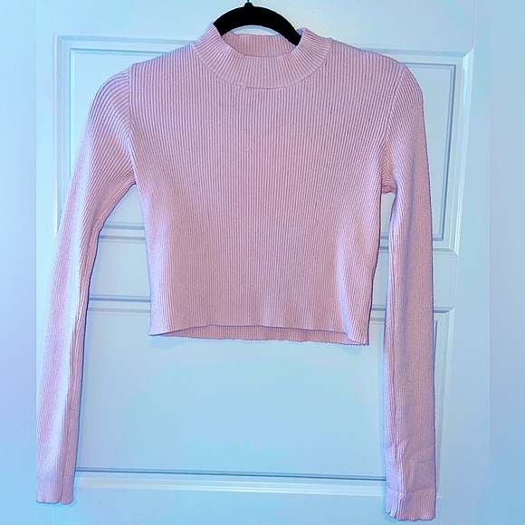 Brandy Melville Sweaters Brandy Melville Mock Neck Cropped Sweater Poshmark